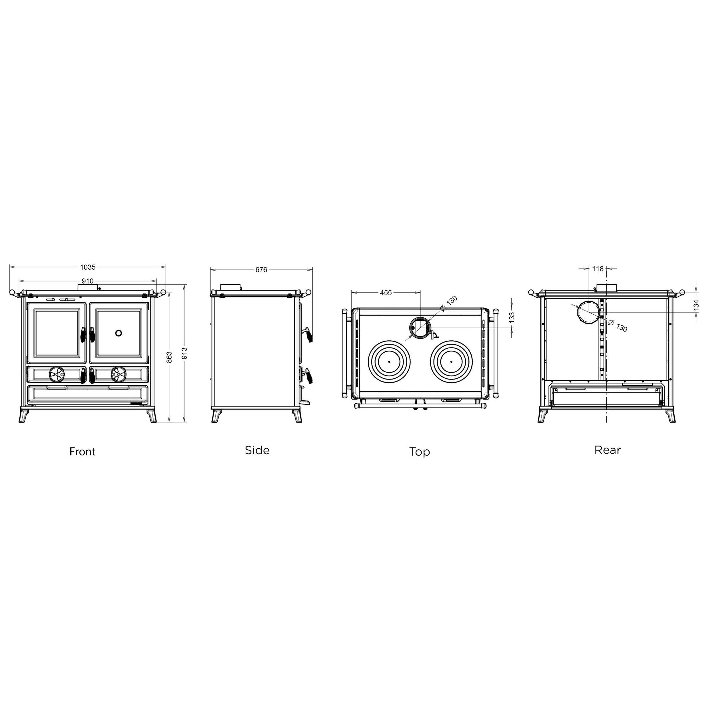 Thermorossi Klara Evo Wood Fired Cooker