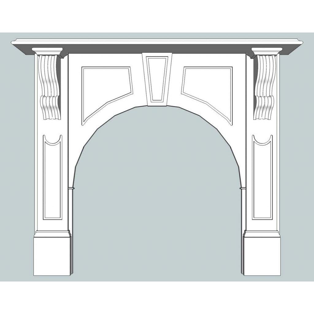 Victorian Arched Mdf Mantle