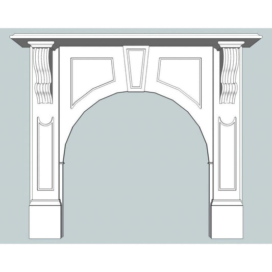 Victorian Arched Mdf Mantle