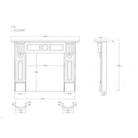 Victorian Square Italian Carrara Marble Mantle