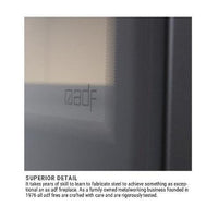 ADF Hayra 85 VL Freestanding Wood Fireplace with Glass Door and Black Steel Base