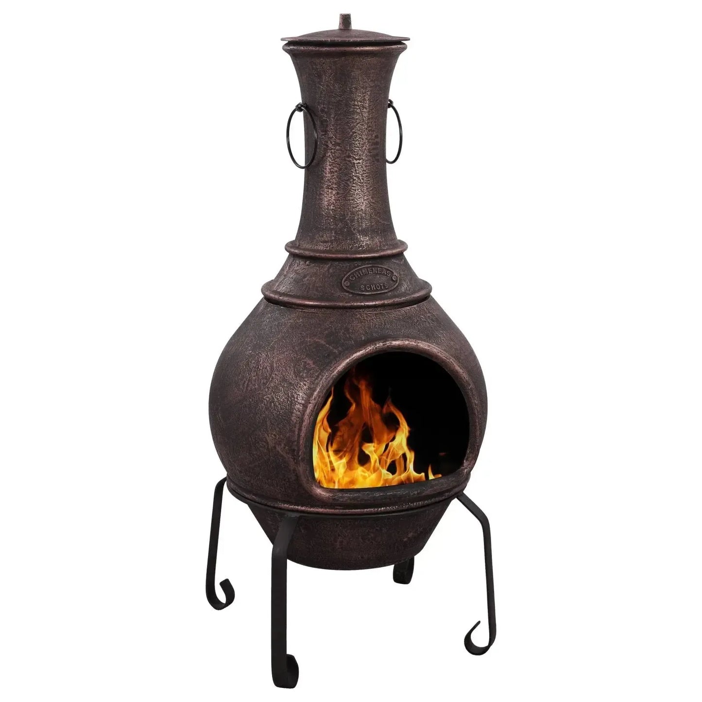 Argon Cast Iron Chiminea - Antique Copper