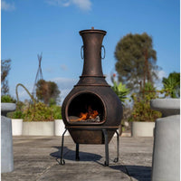 Argon Cast Iron Chiminea - Antique Copper