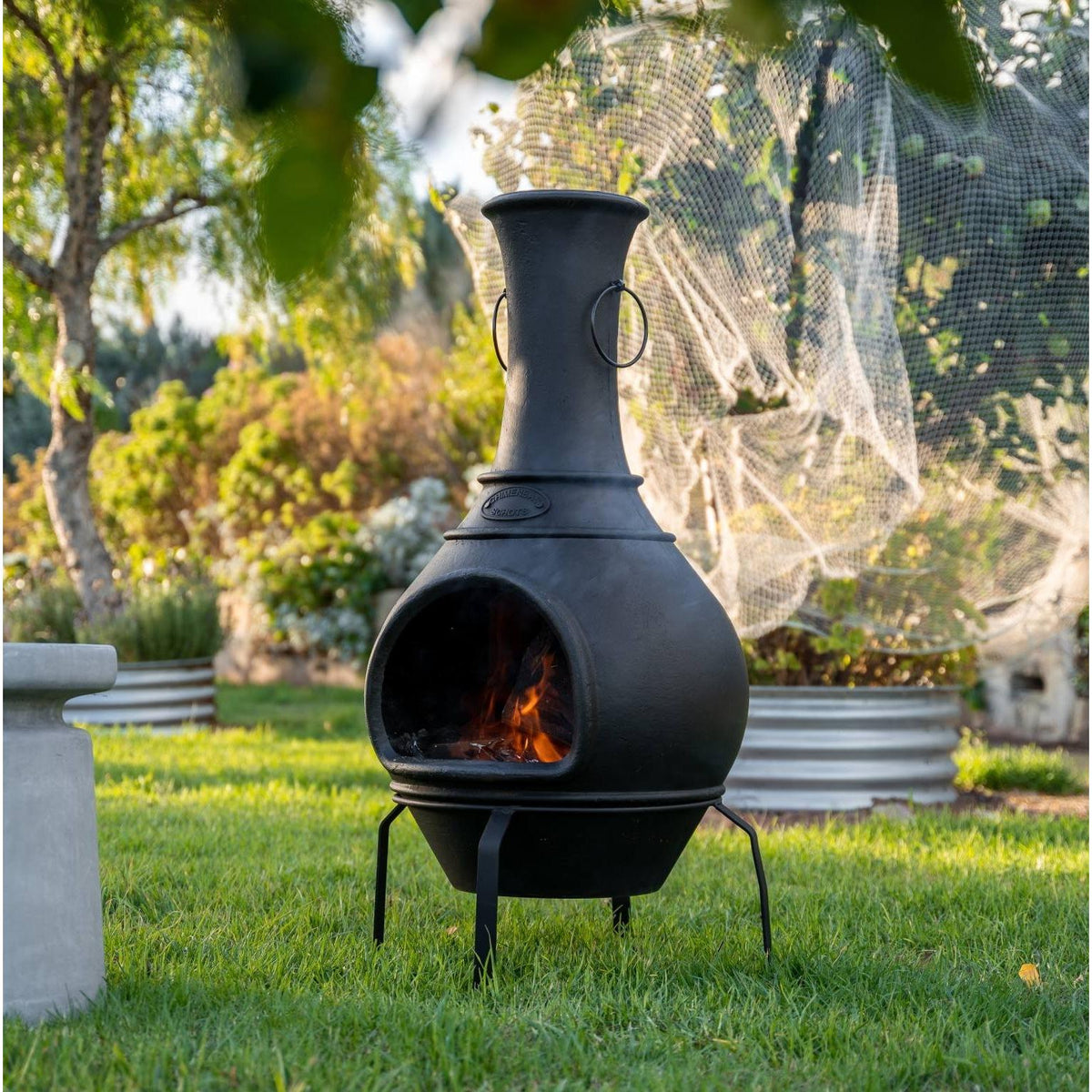 Argon Cast Iron Chiminea - Black
