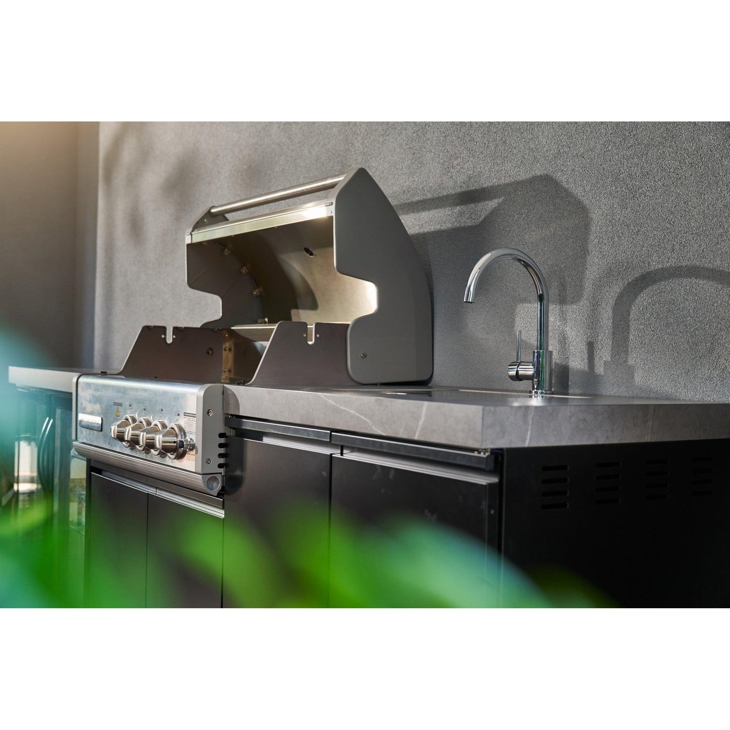 Crossray 4 Burner Gas Outdoor Kitchen Grey Bench