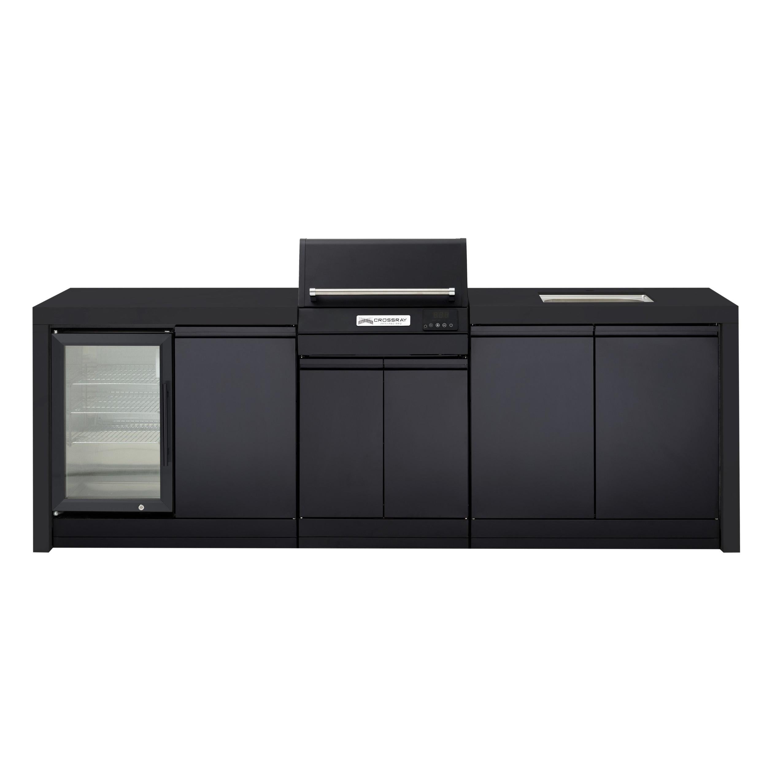 Crossray eXtreme Electric Outdoor Kitchen Black Bench