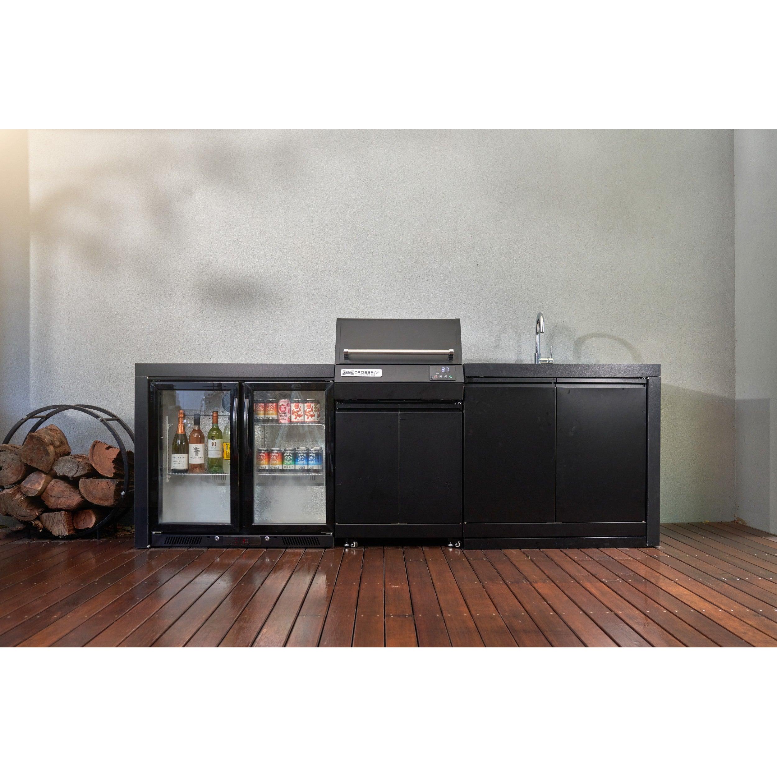 Crossray eXtreme Electric Outdoor Kitchen Black Bench