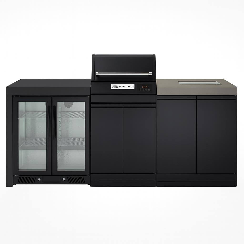 Crossray eXtreme Electric Outdoor Kitchen Black Bench