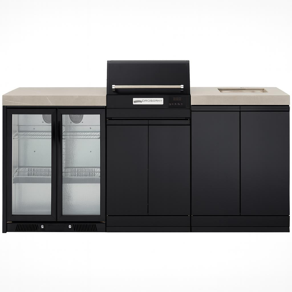 Crossray eXtreme Electric Outdoor Kitchen Grey Bench