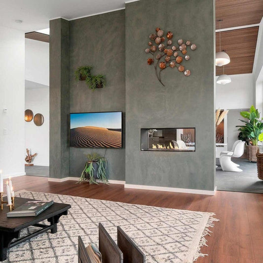 Decoflame Montreal Tunnel Ethanol Fireplace with Net Zero Burner