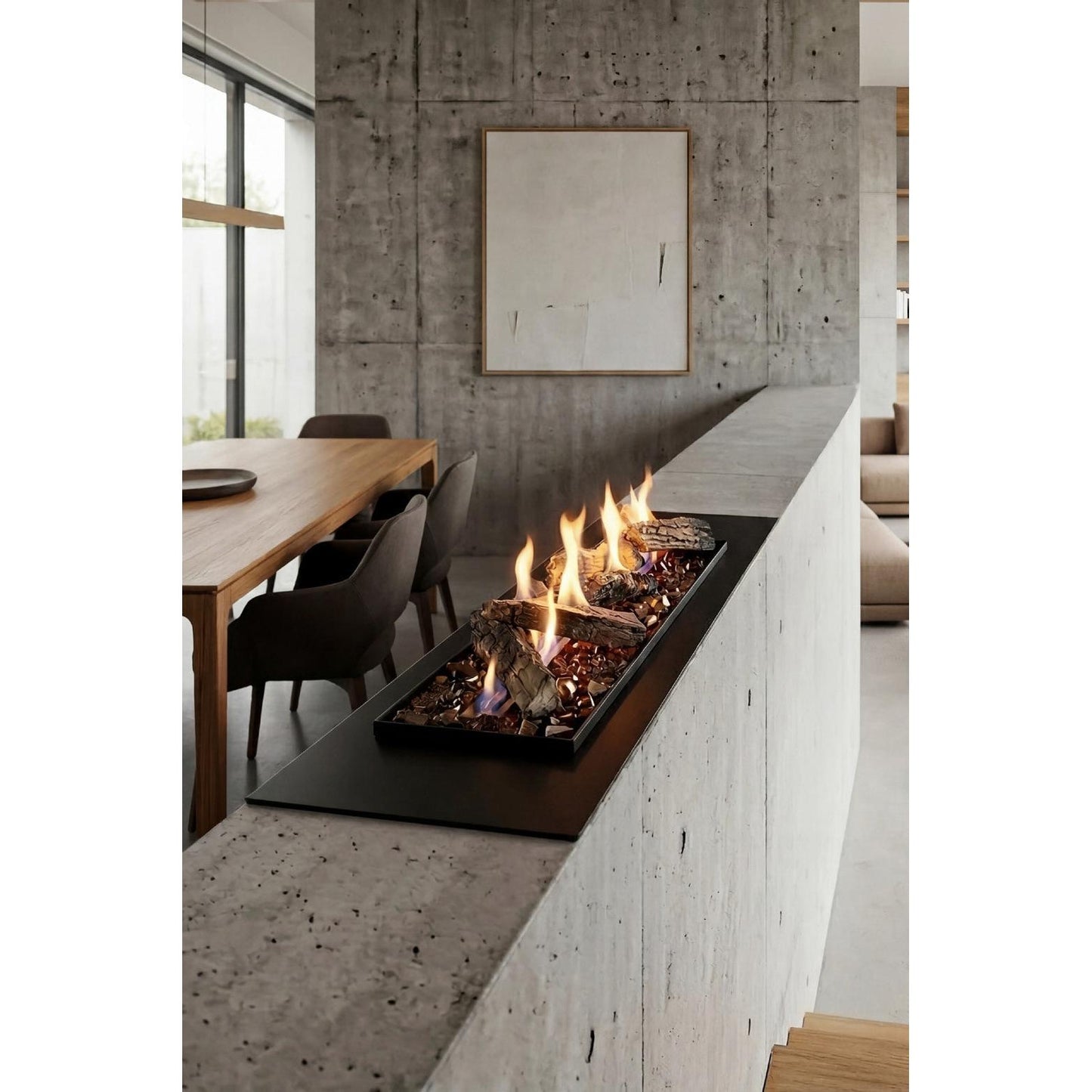 Decoflame Net Zero LogicWood Ethanol Fireplace