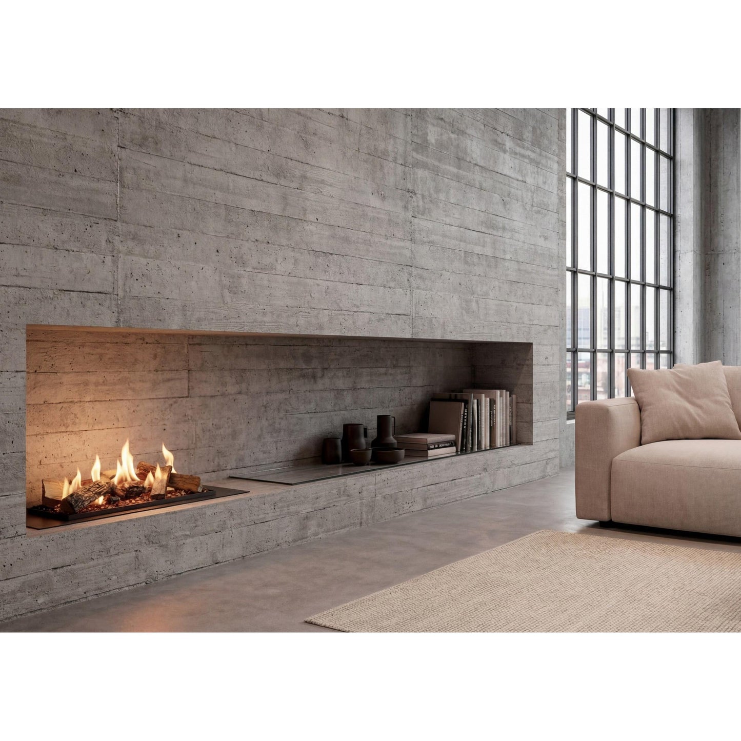 Decoflame Net Zero LogicWood Ethanol Fireplace