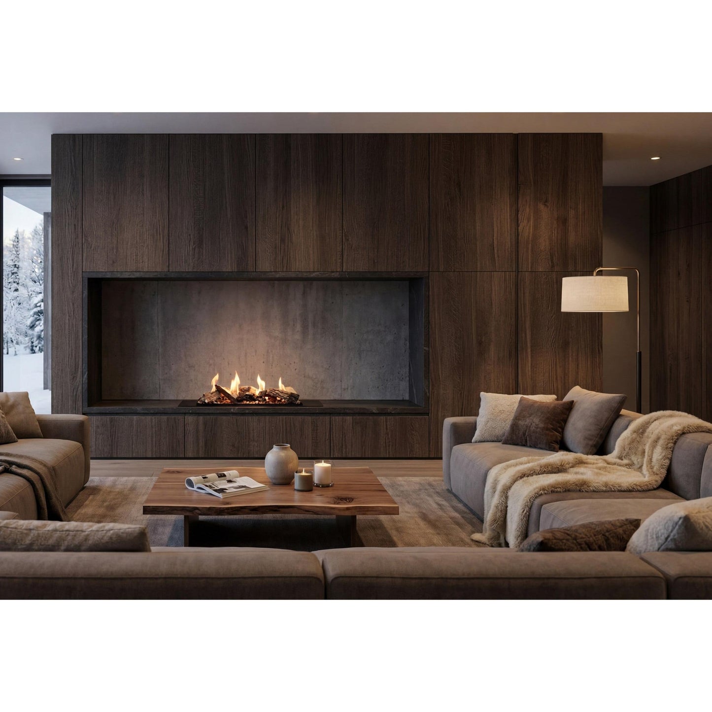 Decoflame Net Zero LogicWood Ethanol Fireplace