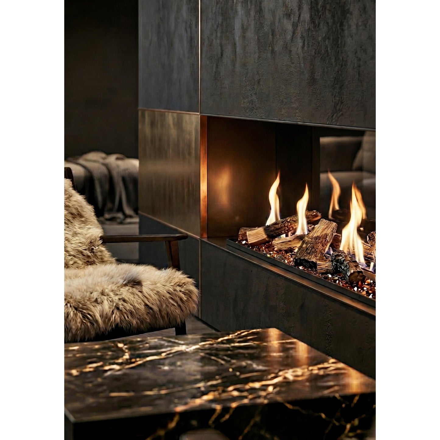 Decoflame Net Zero LogicWood Ethanol Fireplace