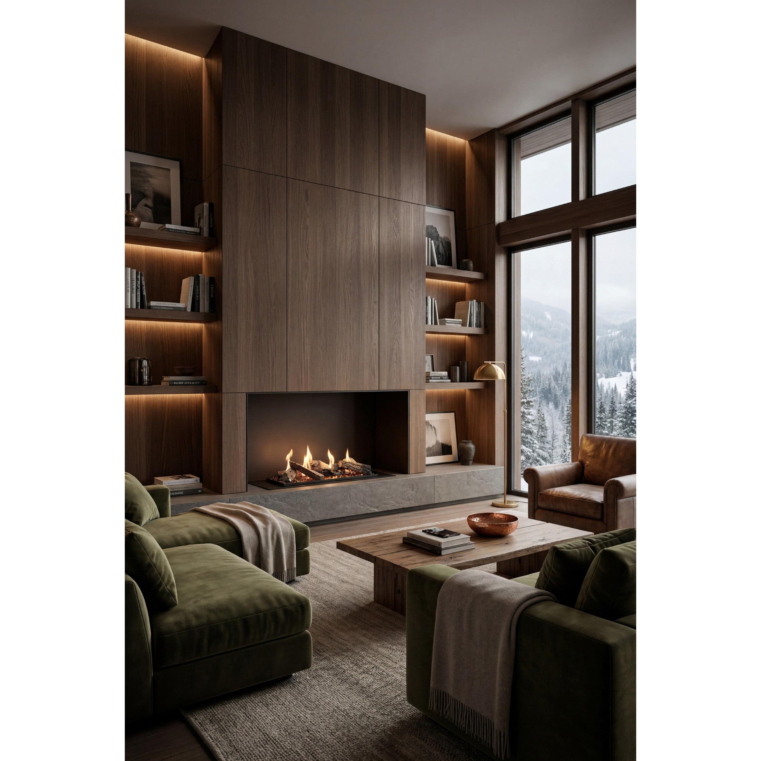Decoflame Net Zero LogicWood Ethanol Fireplace