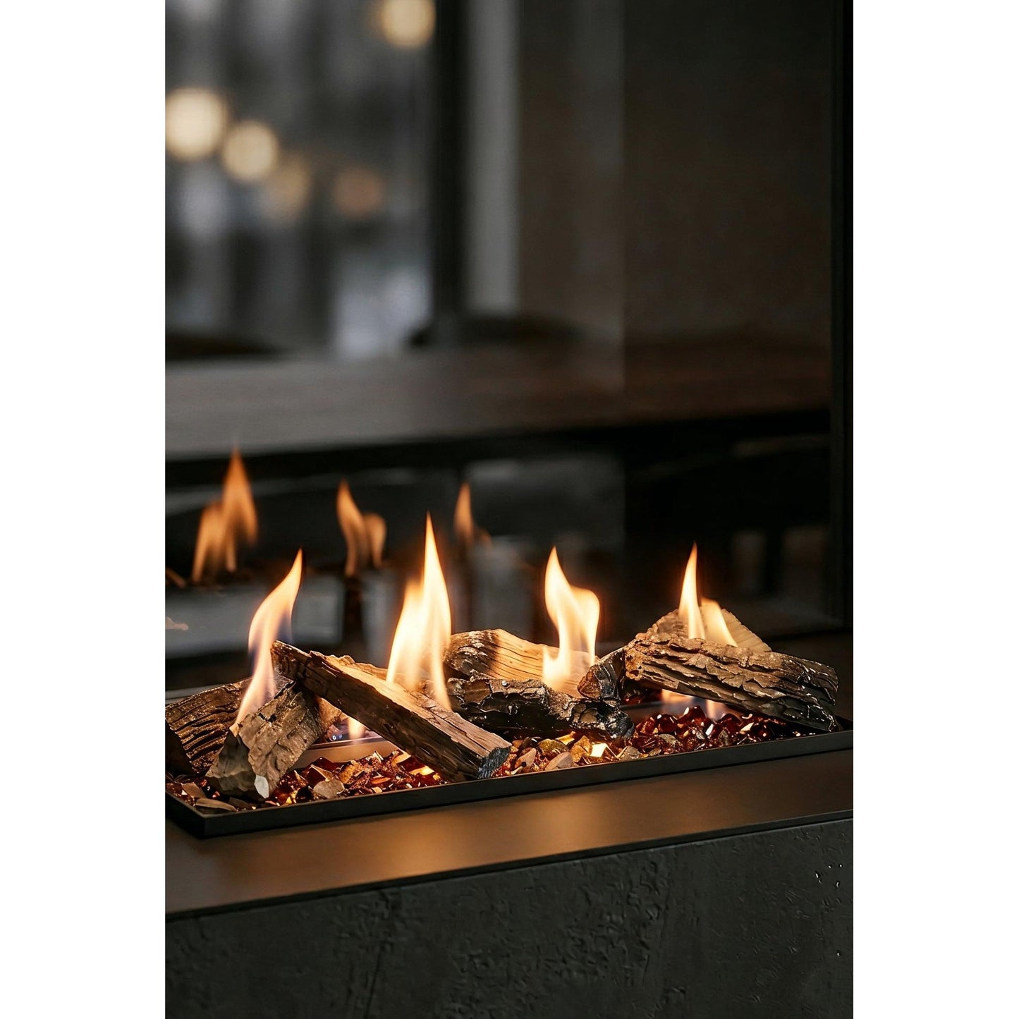 Decoflame Net Zero LogicWood Ethanol Fireplace