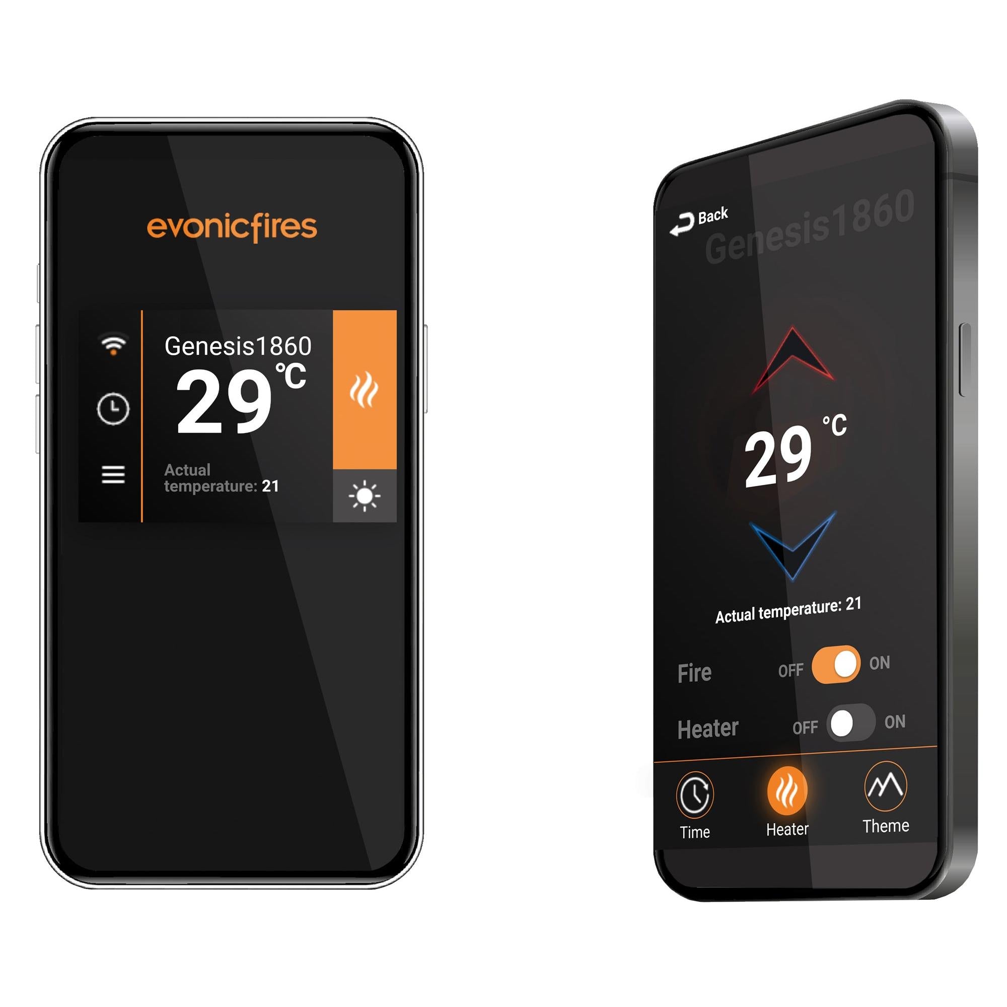 Evonic 1800 Volante Black Edition Electric Fireplace