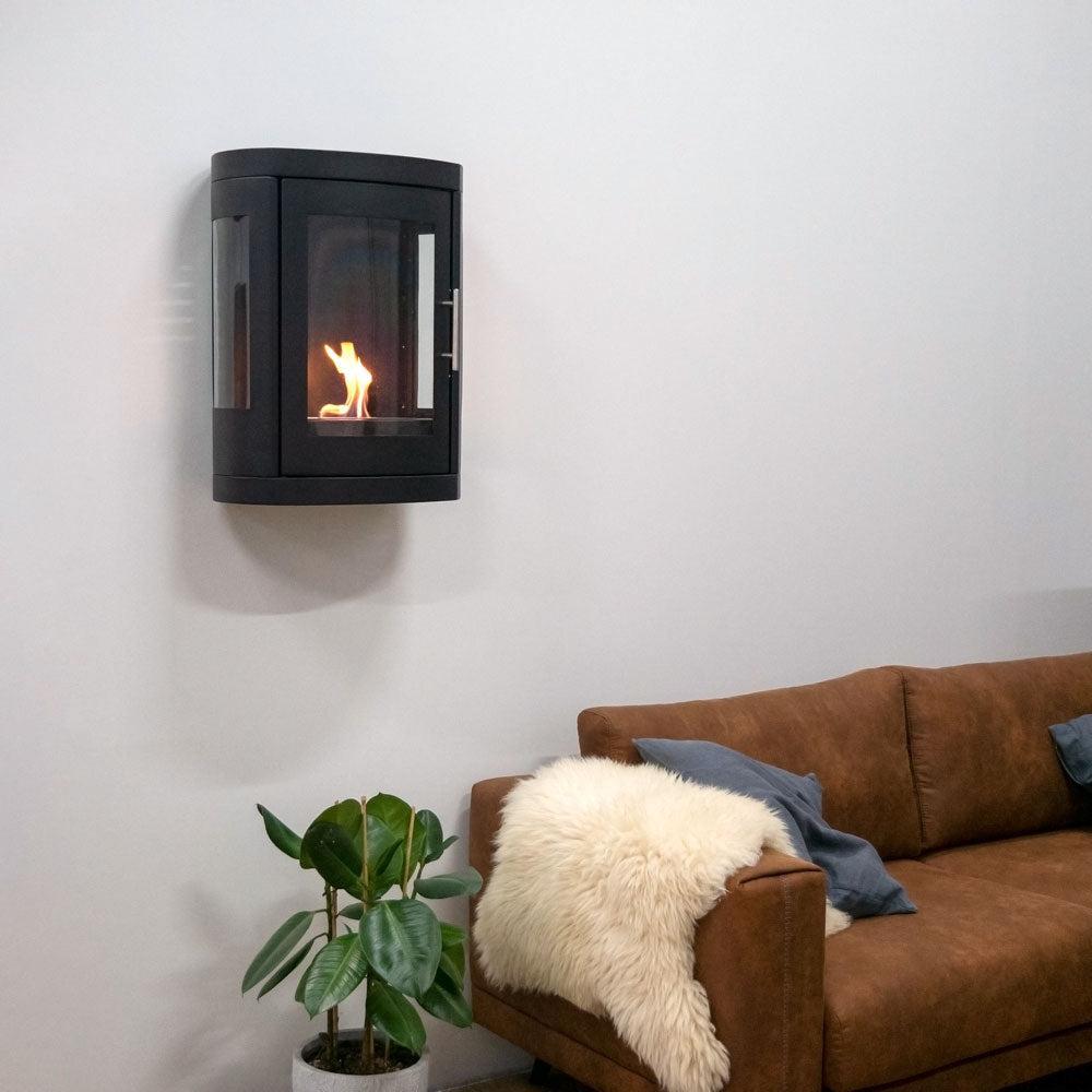 Scandi Oregon Wall Mounted Ethanol Fireplace