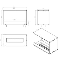 Foco Two 800 Double Sided Ethanol Fireplace