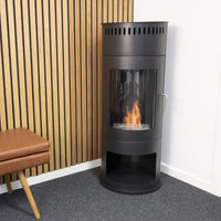 Scandi Washington Black Freestanding Ethanol Fireplace