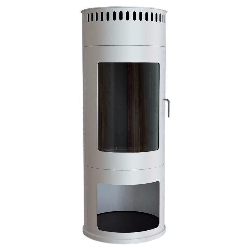 Scandi Washington White Freestanding Ethanol Fireplace