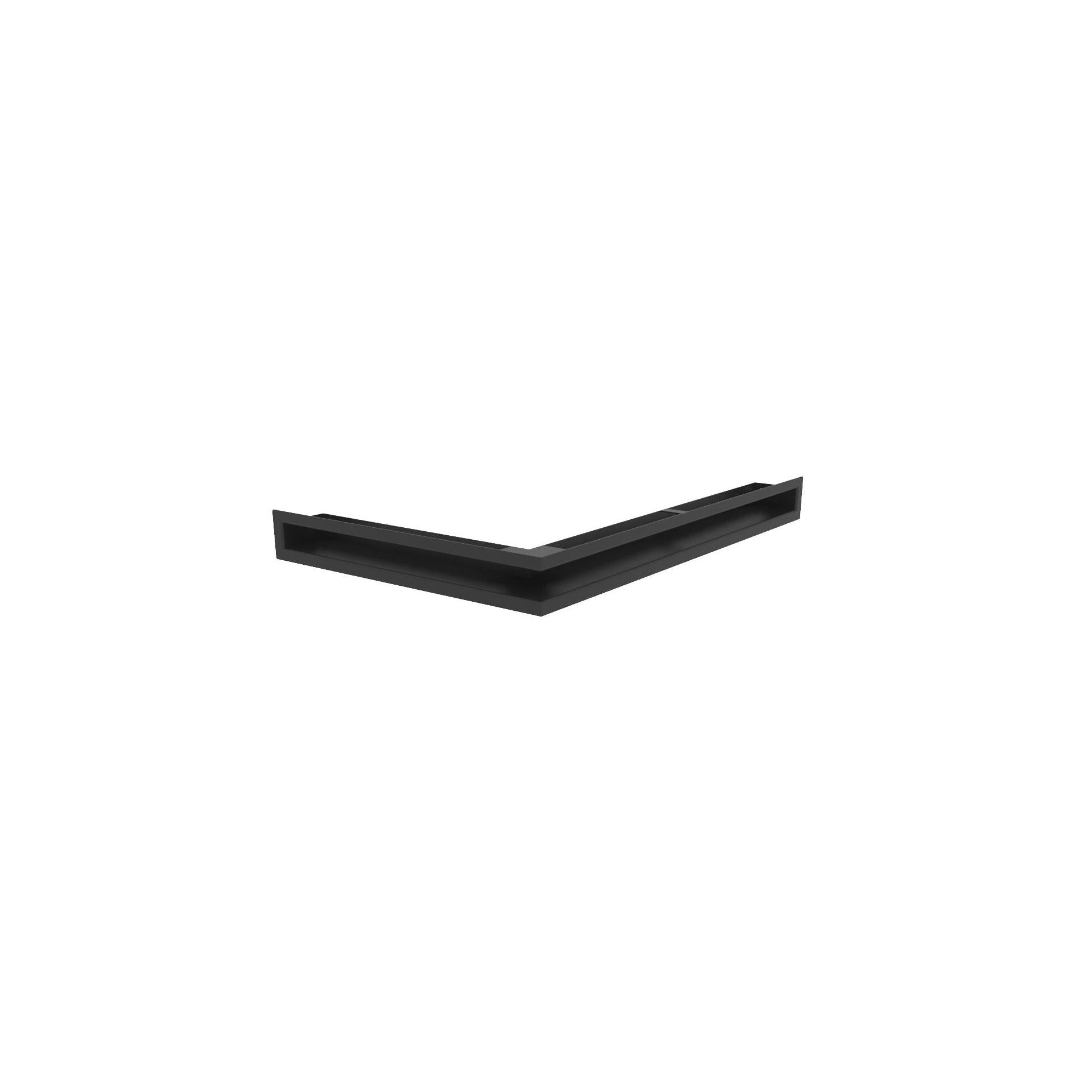 Hestia Corner Vent 60x600x400mm - Black - Right