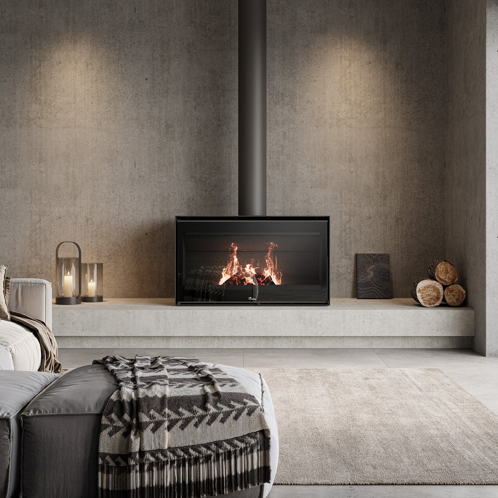 Lacunza Loire 1000 Freestanding Wood Fireplace