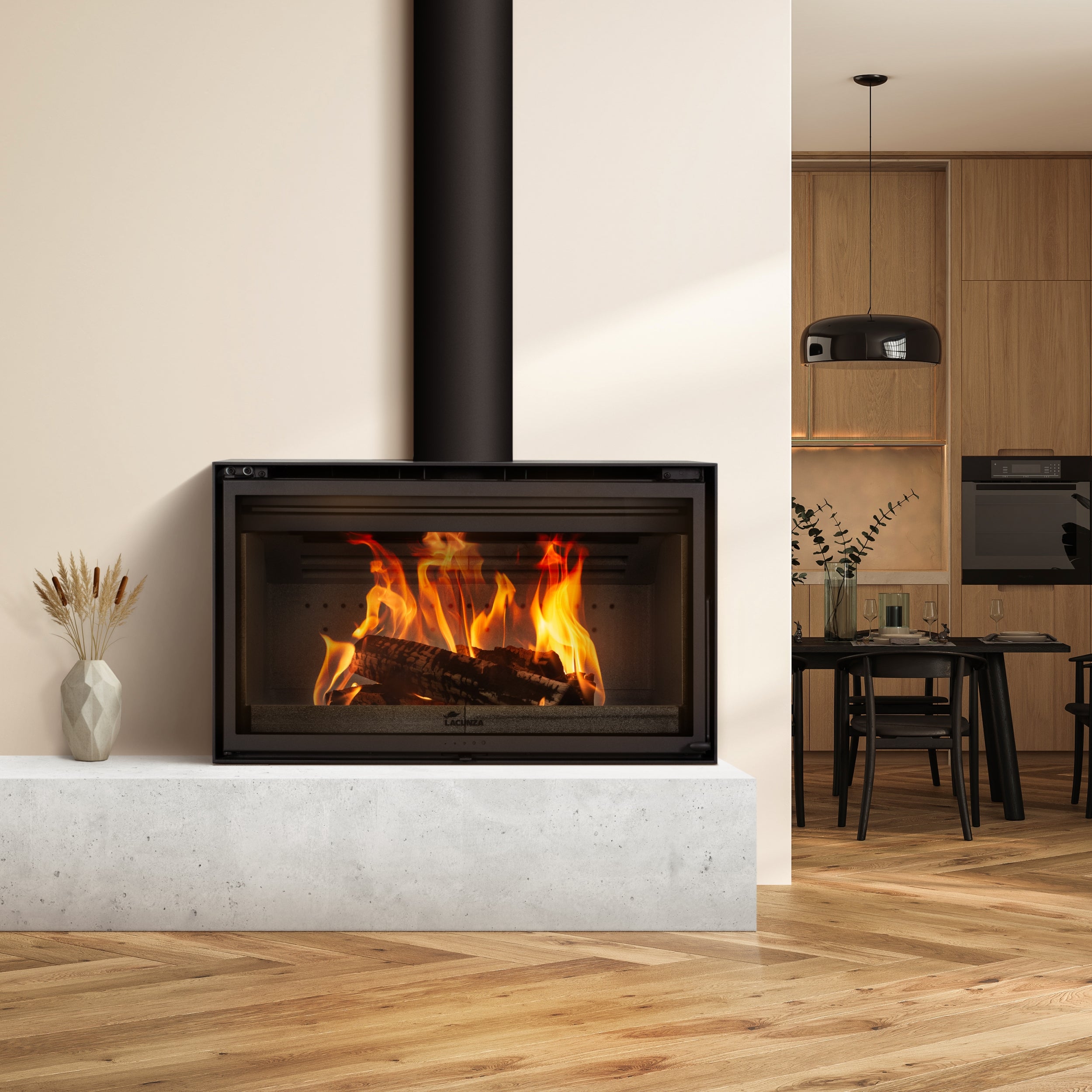 Lacunza Nive 800 Freestanding Wood Fireplace
