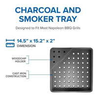 Napoleon Cast Iron Charcoal and Smoker Tray