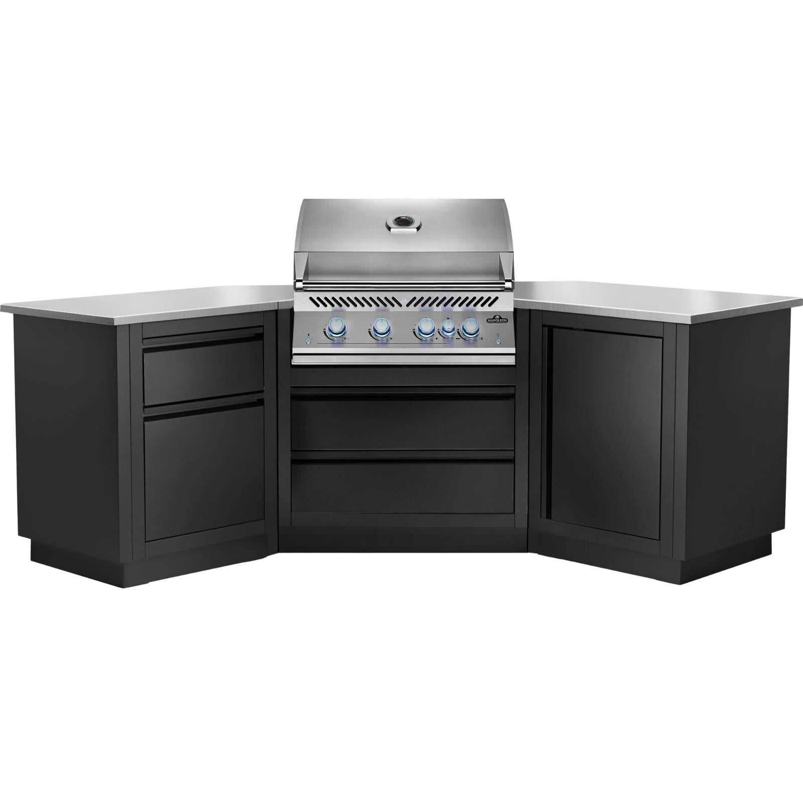 Napoleon Outdoor Kitchen Built-in 700 BBQ 32" RBIPSS 45° Corner, Matte Black, LPG