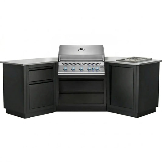Napoleon Outdoor Kitchen Built-in 700 BBQ 38" RBIP and 10" IRPSS, 45° Corner, LPG