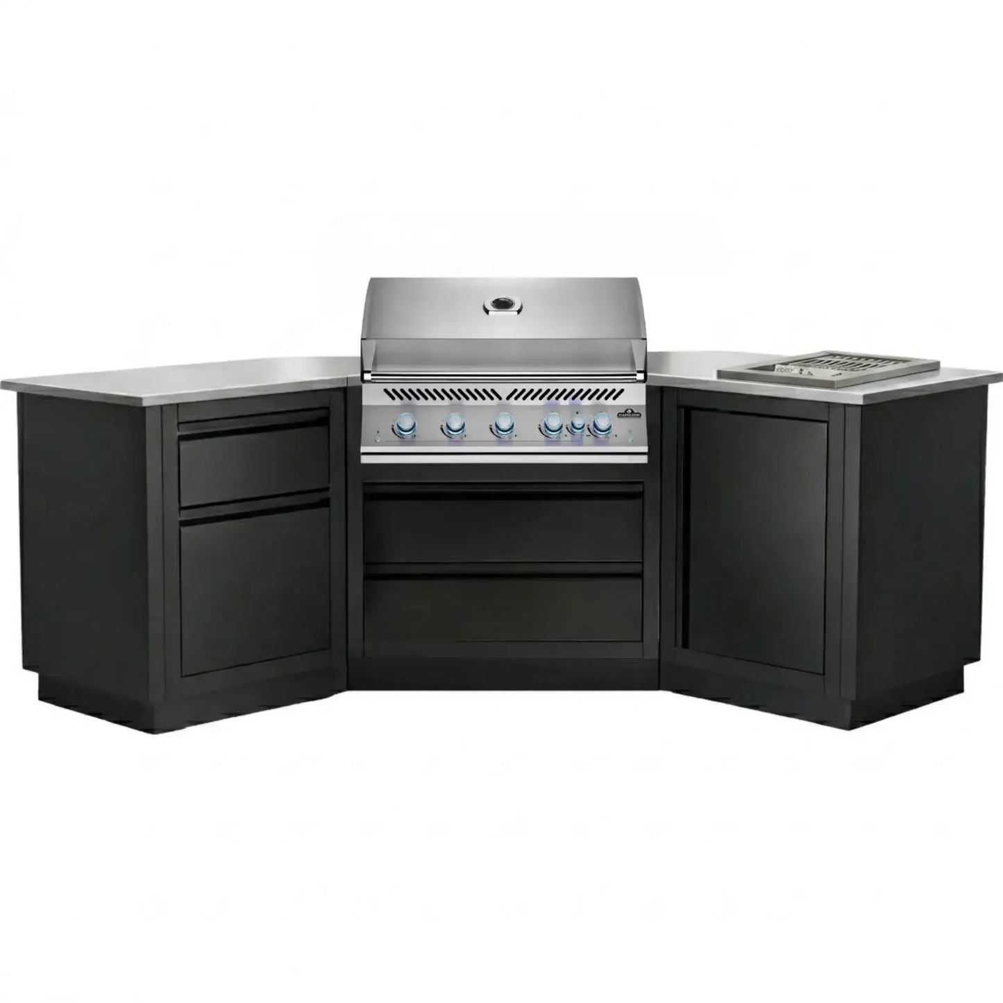 Napoleon Outdoor Kitchen Built-in 700 BBQ 38" RBIP and 10" IRPSS, 45° Corner, LPG