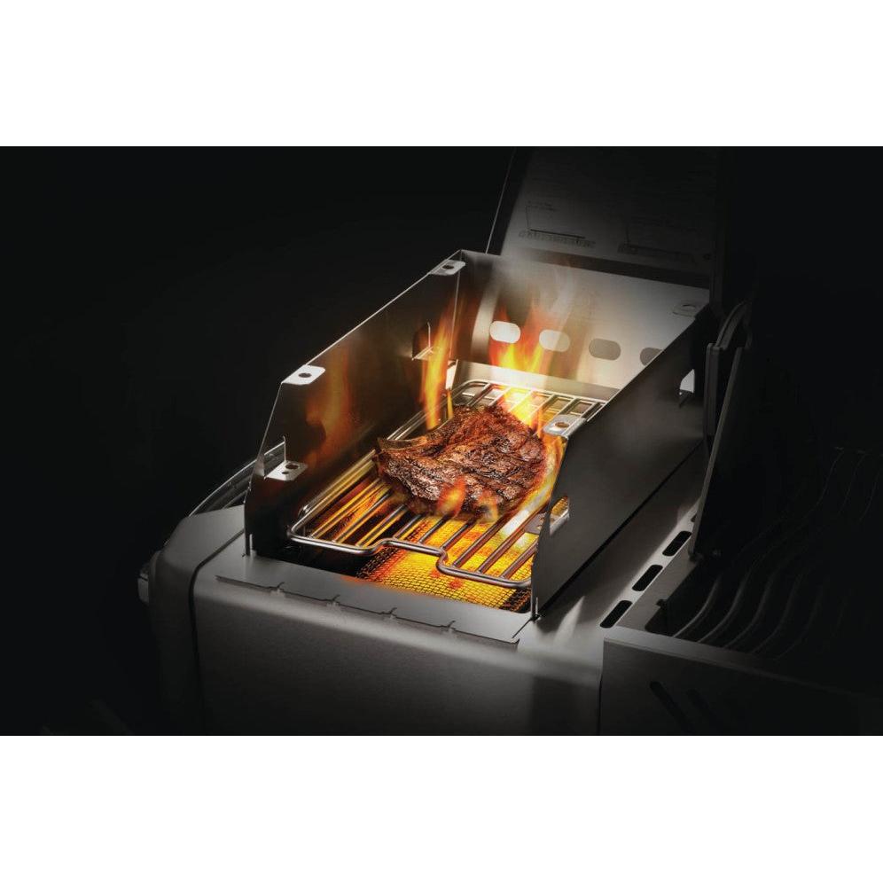 Napoleon Side Burner Windshield with Skewer Rack
