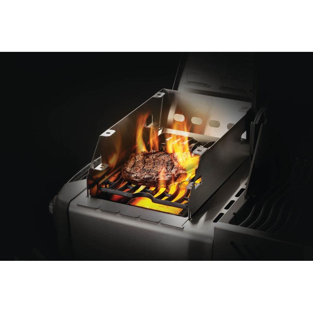 Napoleon Side Burner Windshield with Skewer Rack