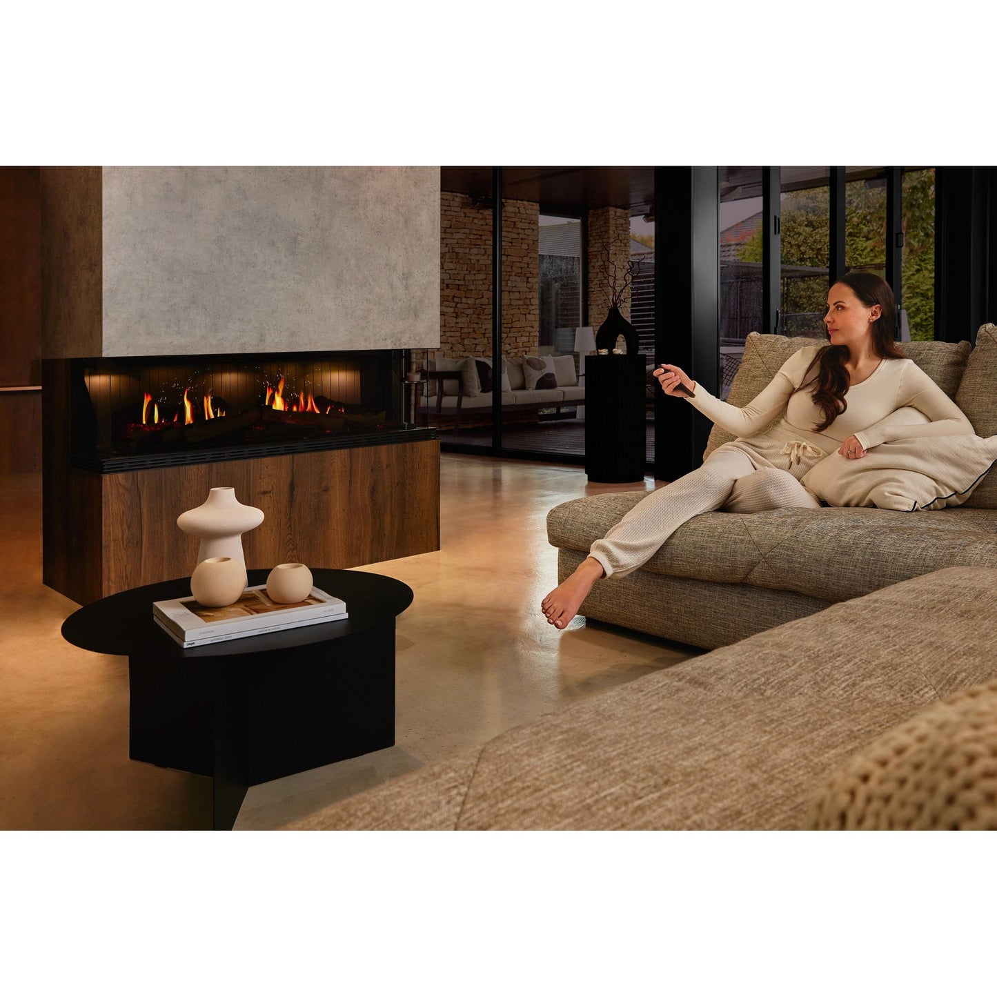 Real Flame Vista 700 Three Sided Electric Fireplace
